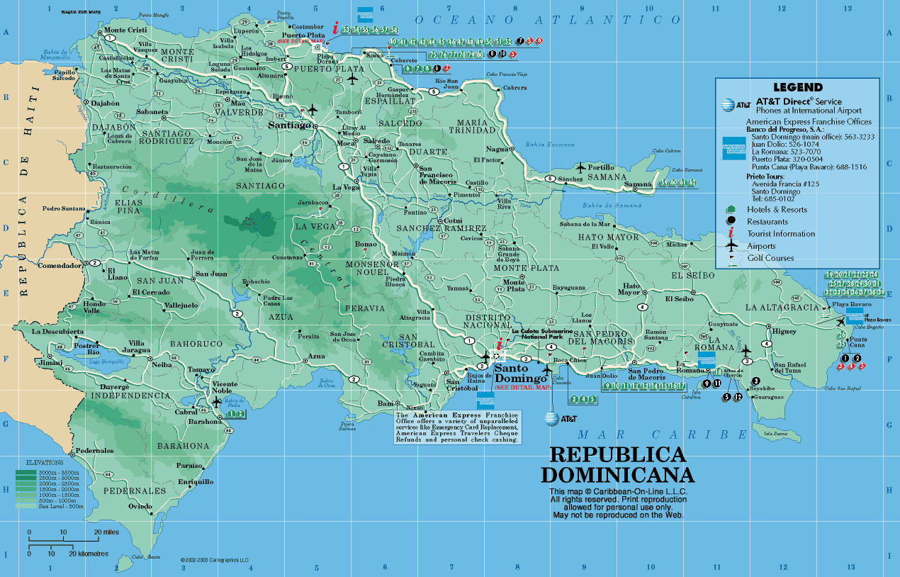 diplomatischan karte von dominikanische republik